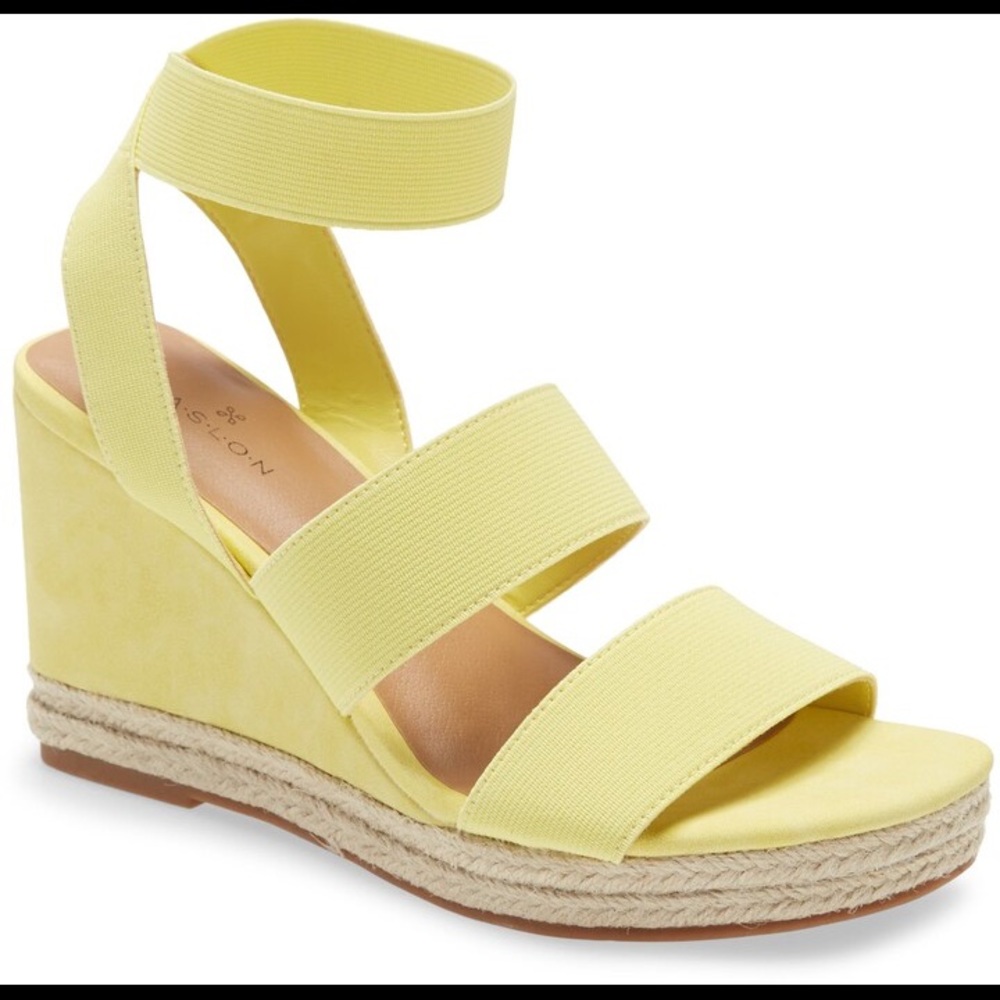 Worn once Caslon Leona espadrille wedge sandals ☀️